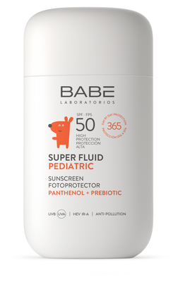 Super fluid przeciwsłoneczny dla dzieci SPF 50 z pantenolem i prebiotykiem, 50 ml